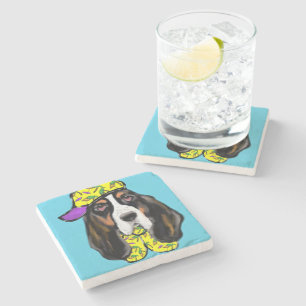 Basset Hound Stone Coaster