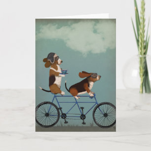 Basset Hound Tandem Card
