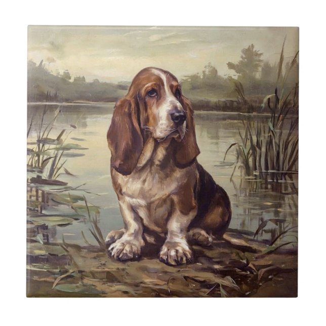 Basset Hound Tile (Front)