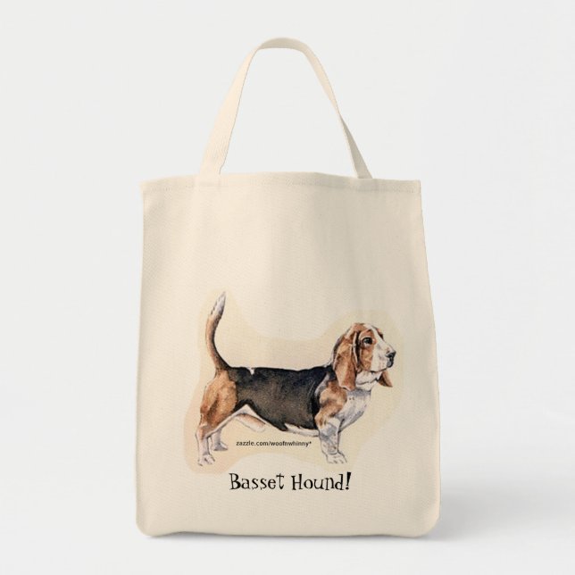 Basset Hound Tote Bag (Front)