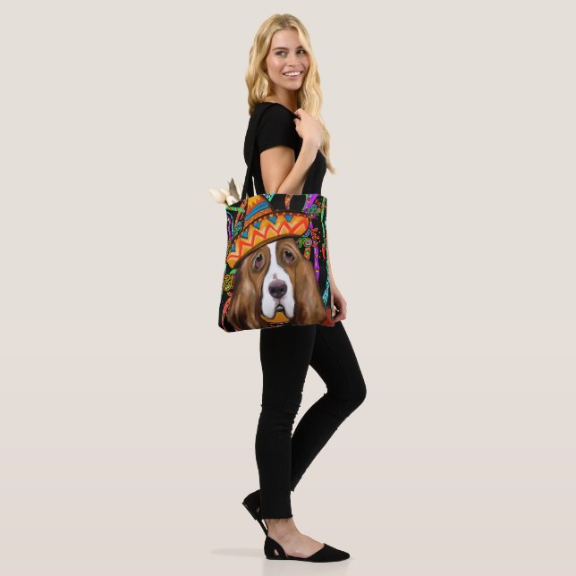 BASSET HOUND TOTE BAG (On Model)