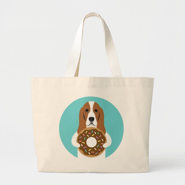 Basset Hound Tote Bag (Front)