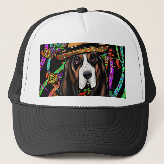 BASSET HOUND TRUCKER HAT (Front)