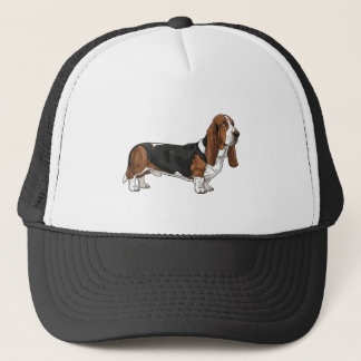 Basset hound trucker hat