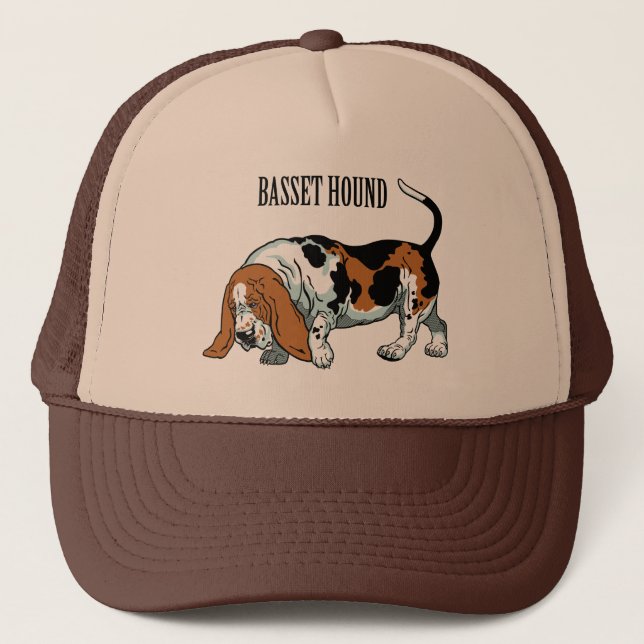 basset hound trucker hat (Front)