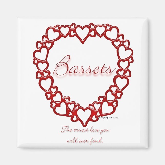 Basset Hound True Love Magnet (Front)