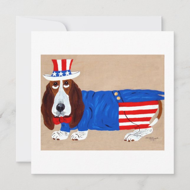 Basset Hound Uncle Sam Announcement (Front)