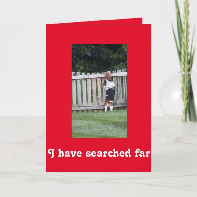 Basset Hound Valentine's Day card (Front)