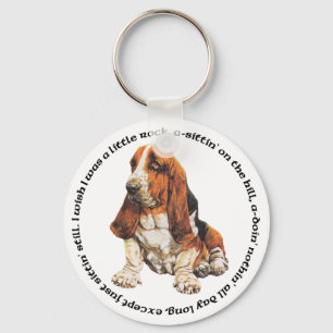 Basset Hound Wishing Ditty Key Ring