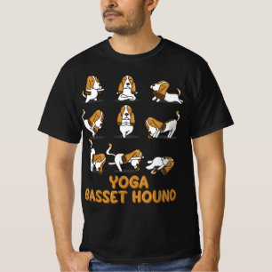 Basset Hound Yoga Basset Hound Yoga Pose Meditatio T-Shirt