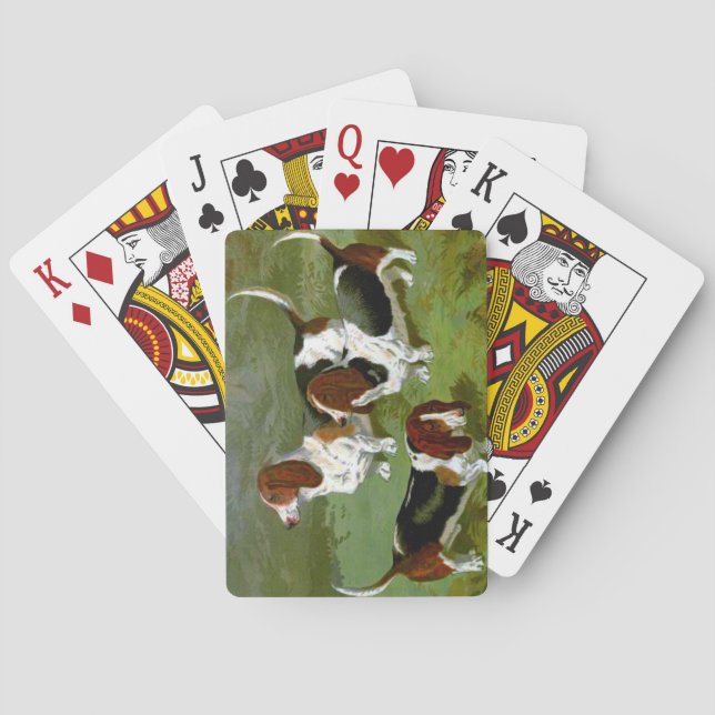 Basset Hounds Bicycle Playing Cards (Back)