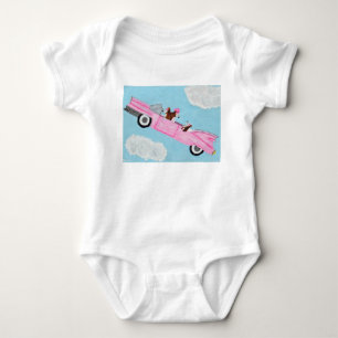 Basset Hounds in Pink Convertible T-Shirt Baby Bodysuit