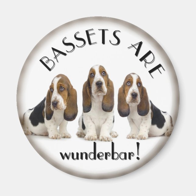Basset Hounds Magnet (Front)