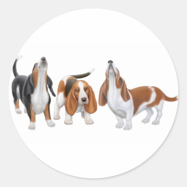 Basset Hounds Sticker (Front)
