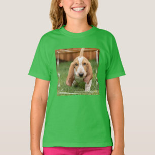 Basset Houng Puppy Walking T-Shirt