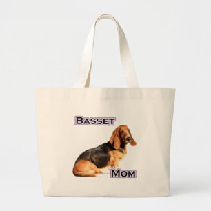 Basset Mum 4 Large Tote Bag