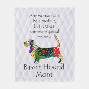 Basset Mum Fleece Blanket