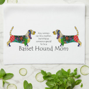 Basset Mum Kitchen Towel