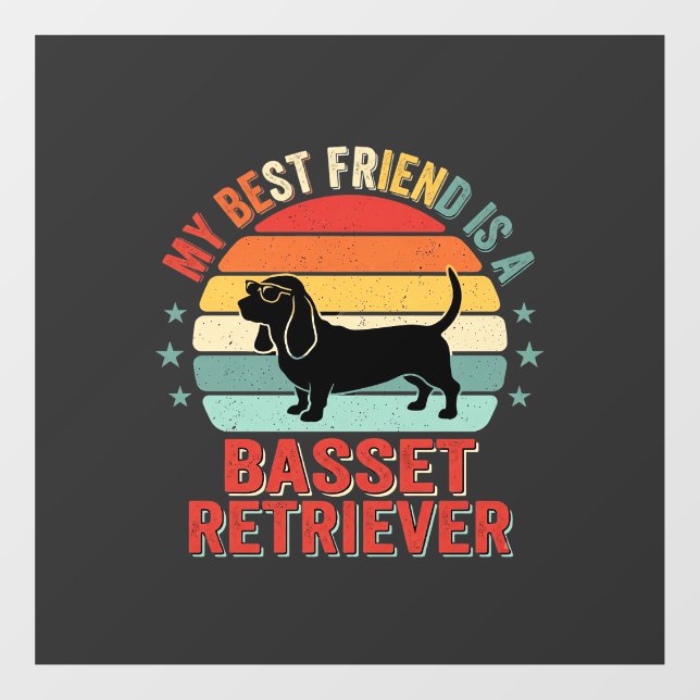 Basset Retriever Retro Sunset Dog (Sheet)