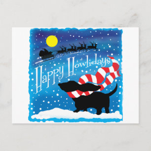 Basset Scarf Postcard