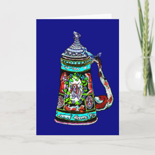 BassetStein Greetings Card
