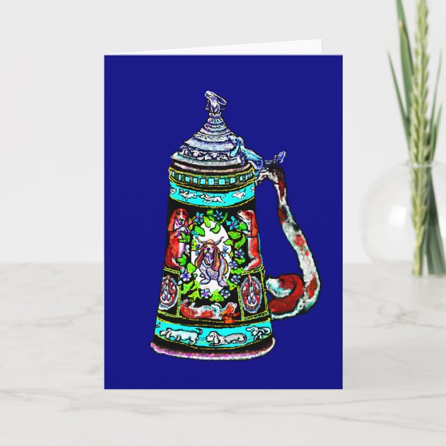 BassetStein - Greetings Card (Front)