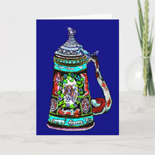 BassetStein Greetings Card