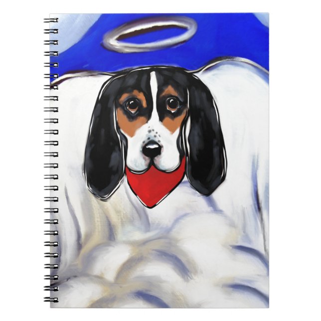 Bassett Hound Angel Notebook (Front)