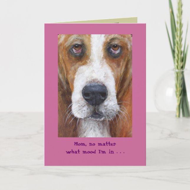 Bassett hound Mother's Day Card (Front)