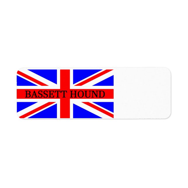 bassett hound name on flag (Front)