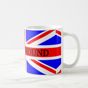 bassett hound name on flag coffee mug
