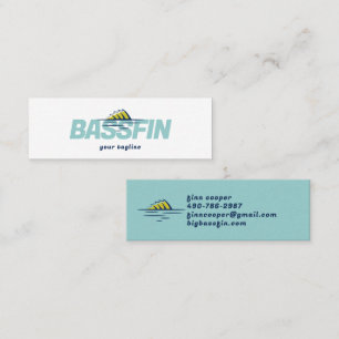 Bassfin Logo   Fishing or Outdoor Brand Mini Business Card