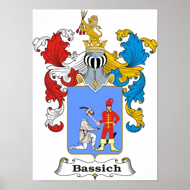 Bassich Family Hungarian Coat of Arms 10x15” Print (Front)