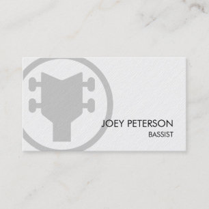 Bassist Bass Guitar Headstock Icon Music Business Card