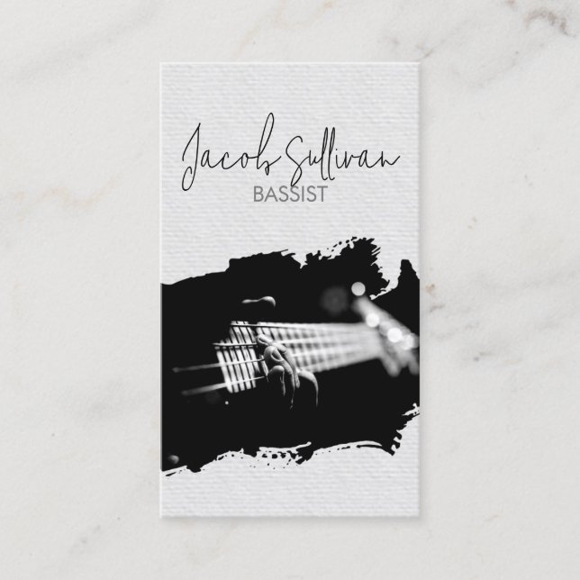 Bassist Bass Guitarist Musician Business Card (Front)