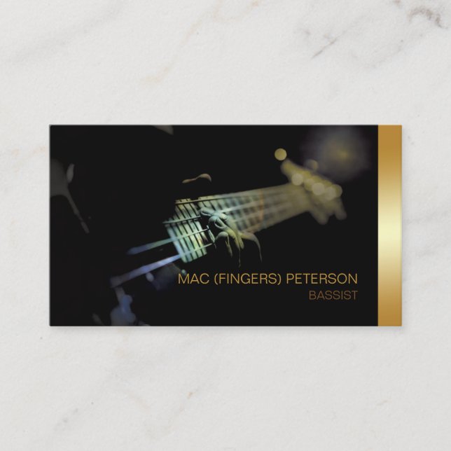 Bassist Bass Guitarist Musician Business Card (Front)
