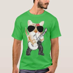 Bassist Cat Funny Musician Bass Guitar T-Shirt