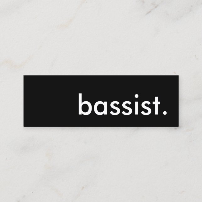 bassist. mini business card (Front)