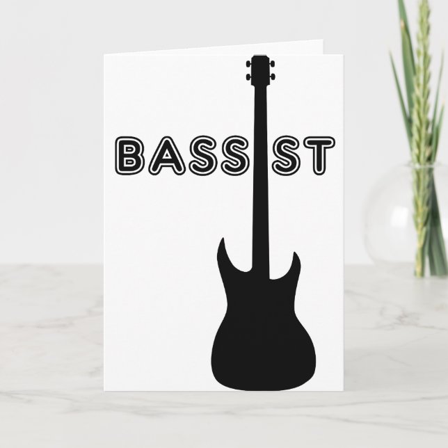 Bassist Silhouette Card (Front)