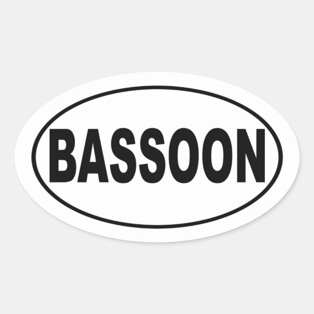 Bassoon Bumper Sticker (Front)