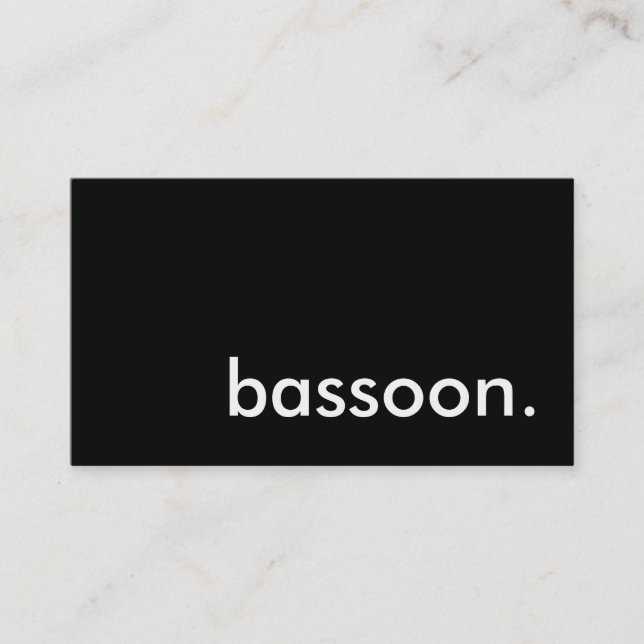 bassoon. business card (Front)