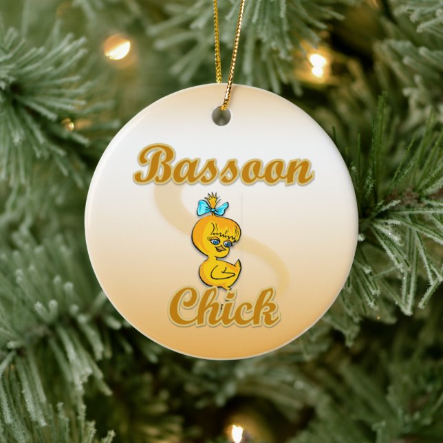 Bassoon Chick Ceramic Tree Decoration (Tree)