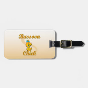 Bassoon chick luggage tag
