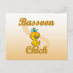 Bassoon Chick Postcard