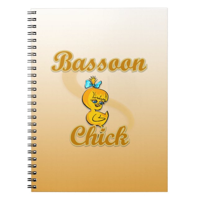 Bassoon Chick Spiral Notebook (Front)