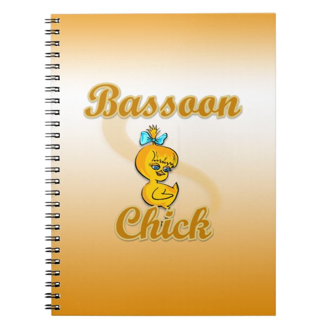 Bassoon Chick Spiral Notebook (Front)