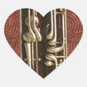 Bassoon Keys Heart Sticker