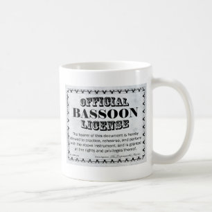Bassoon License Coffee Mug