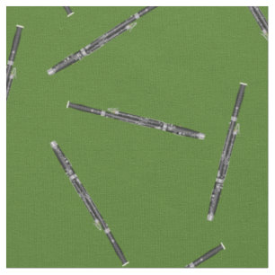 Bassoon Music Musician Room Decor Green Fabric