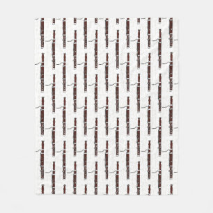 Bassoon Musical Notes Bassoonist Woodwind Musician Fleece Blanket